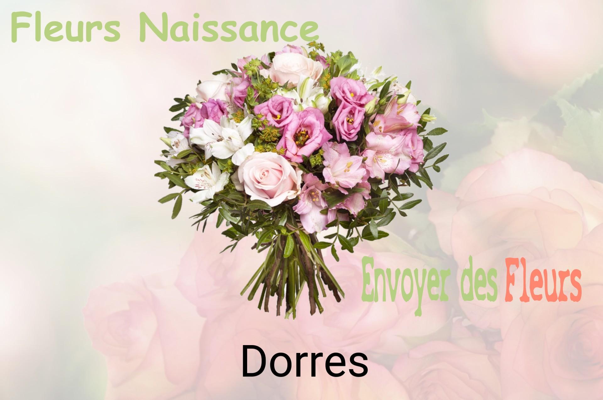 Bouquet de fleurs de naissance livré à Dorres