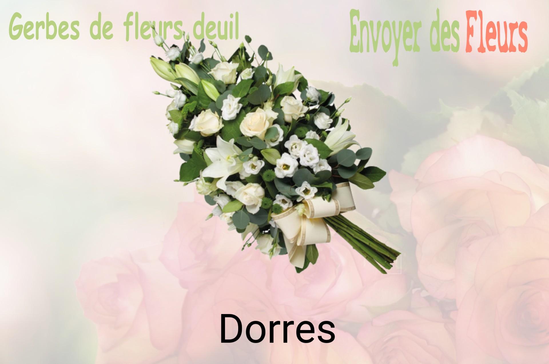 Gerbe de fleurs de deuil livrée à Dorres